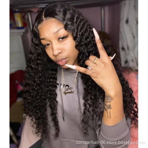 Wholesale Raw Indian Virgin Hair HD Lace Frontal Wig Women Curly Wig Full Swiss Lace Front Closure Human Hair Wig Kinky Curly